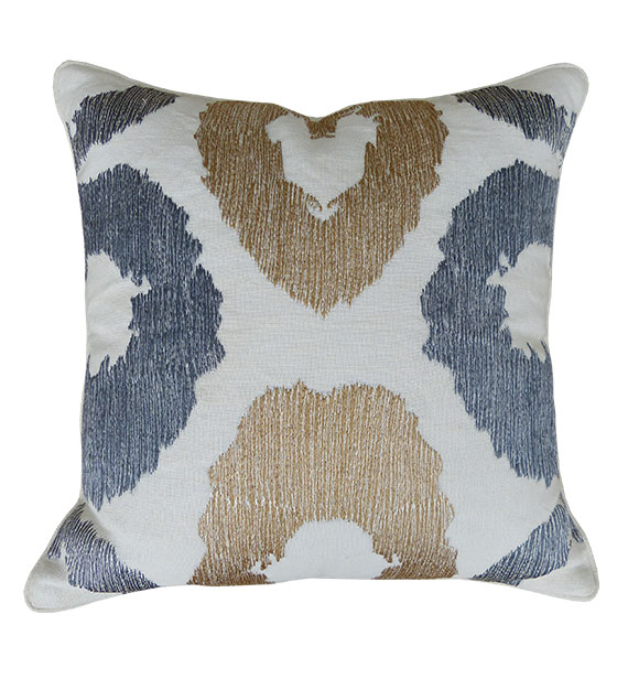 Ikat Heart Ivory 52×52