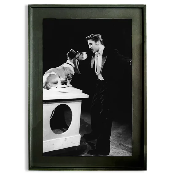 Elvis and the Basset Hound 1 copy black